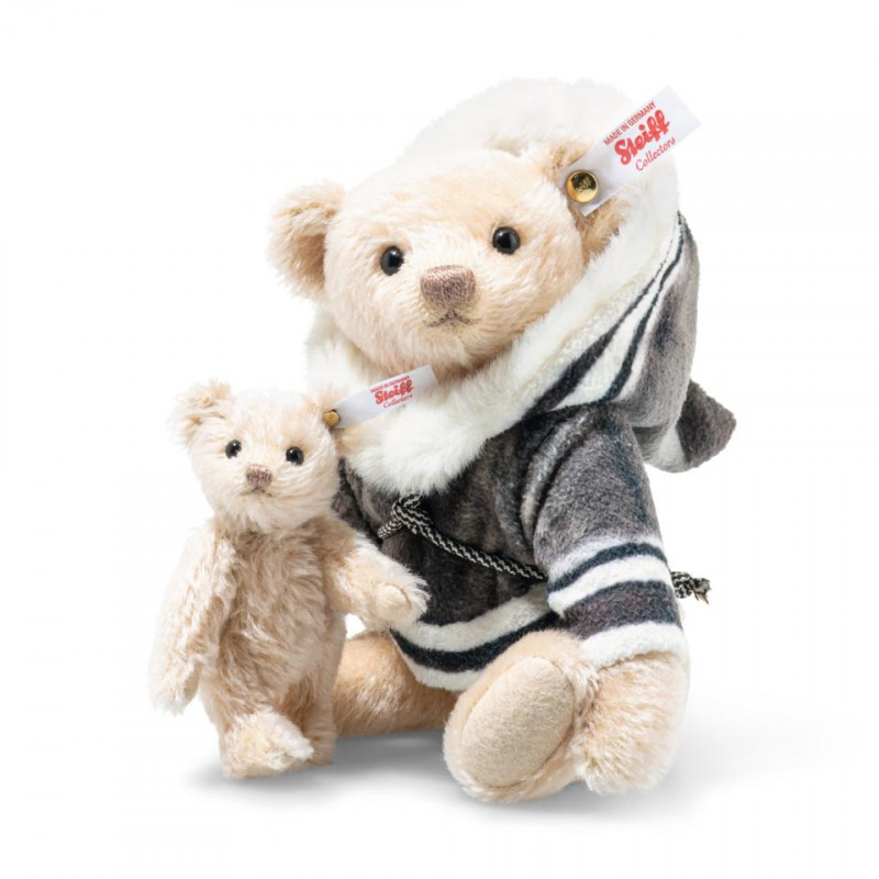 Steiff 007569 Teddybär Mama mit Baby 23 cm