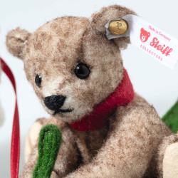 Steiff 005862 Mama Teddybär mit Kind im Holly Express 16 cm