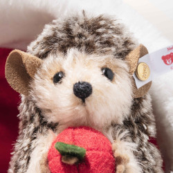 Steiff 005770 Igel und Teddybär in Weihnachtsmütze 14 cm