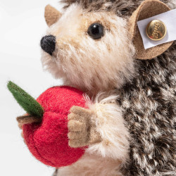Steiff 005770 Igel und Teddybär in Weihnachtsmütze 14 cm