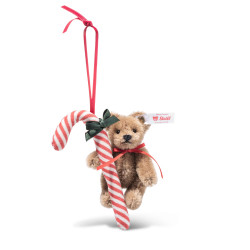Steiff 005817 Teddybär mit Zuckerstange Ornament 8 cm